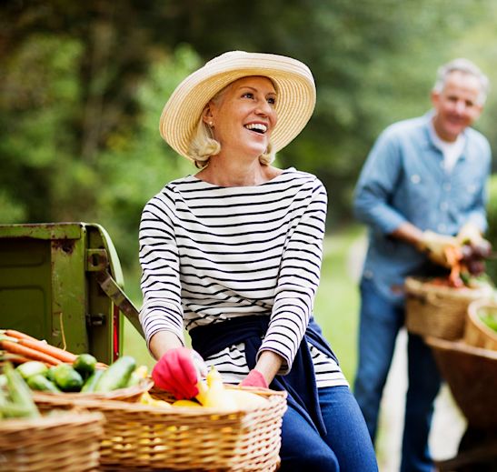 couple gardening