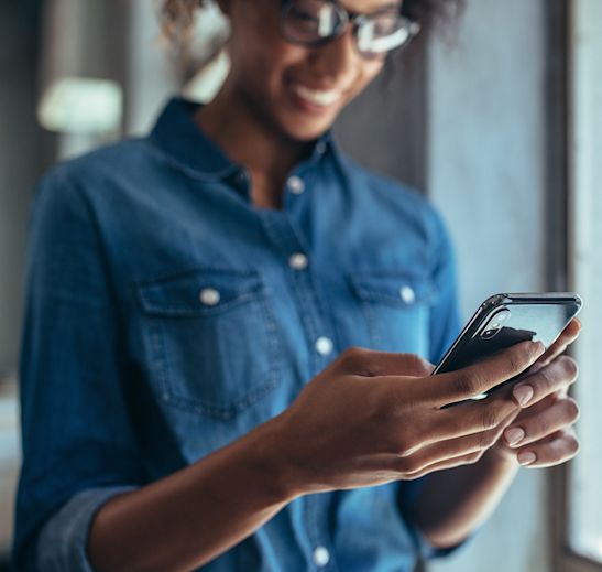 woman on a phone