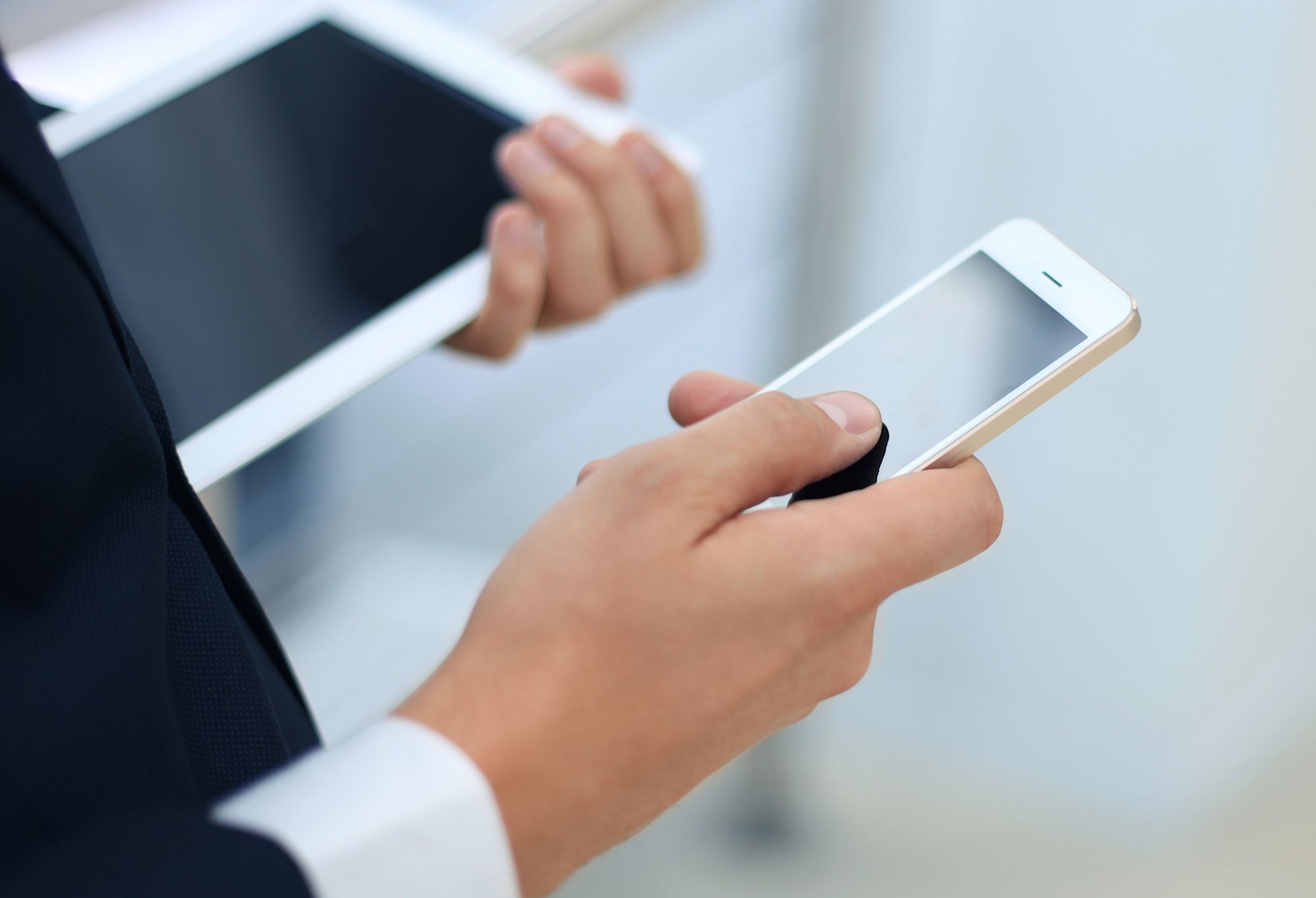 a person using a smartphone