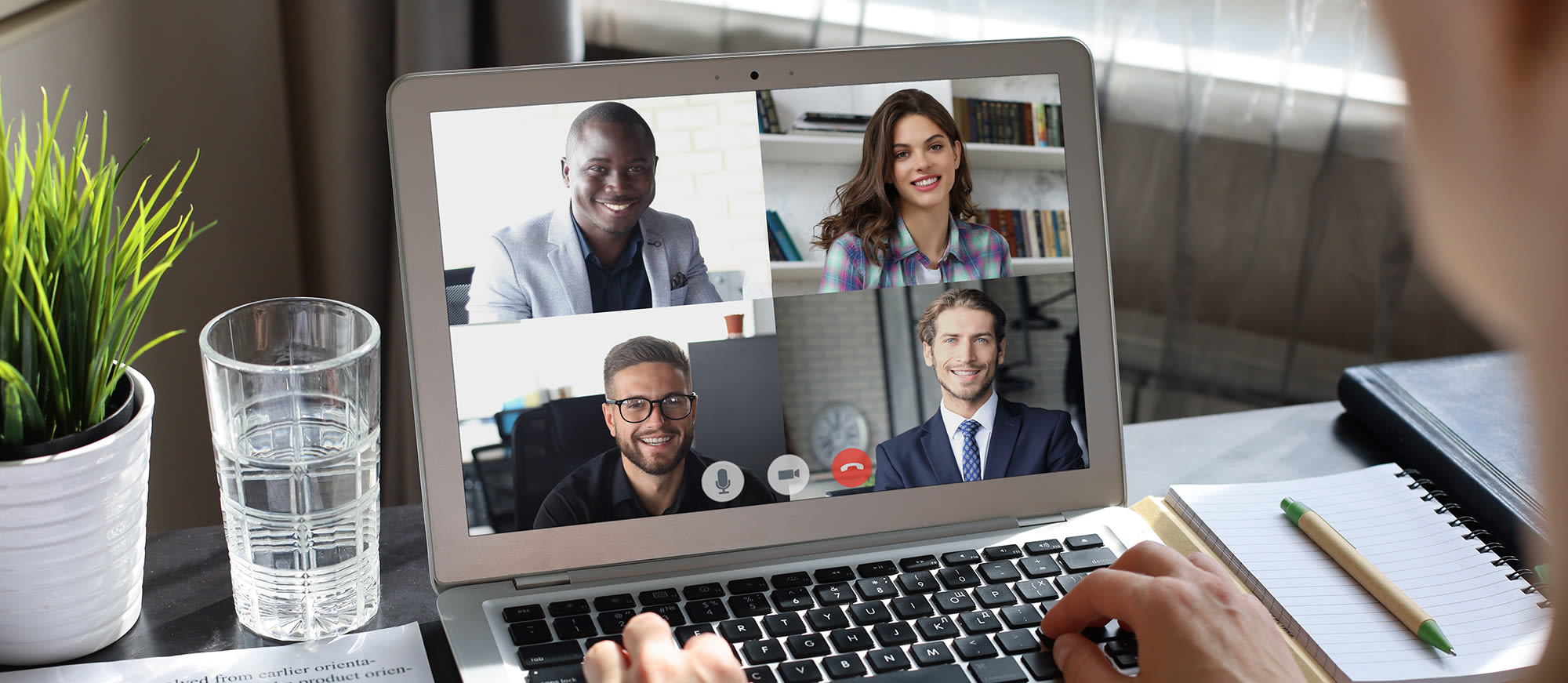 people meeting on a virtual video conference call