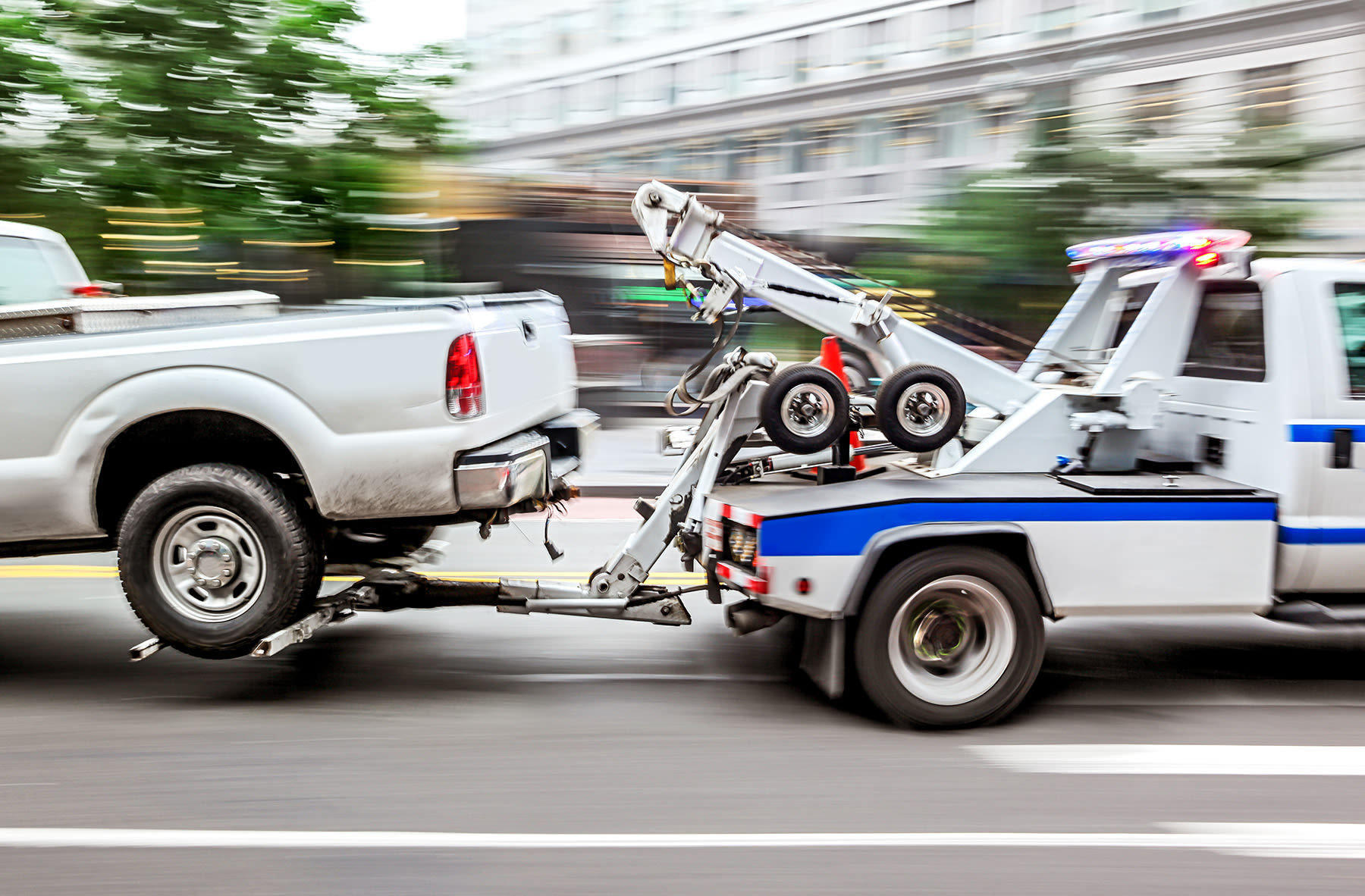 tow truck hauling a truck