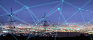 large metal telephone poles