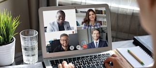 people meeting on a virtual video conference call