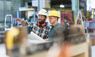 workers in a manufacturing factory