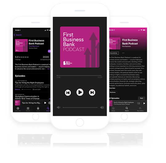 First Business Bank podcast on a podcast app