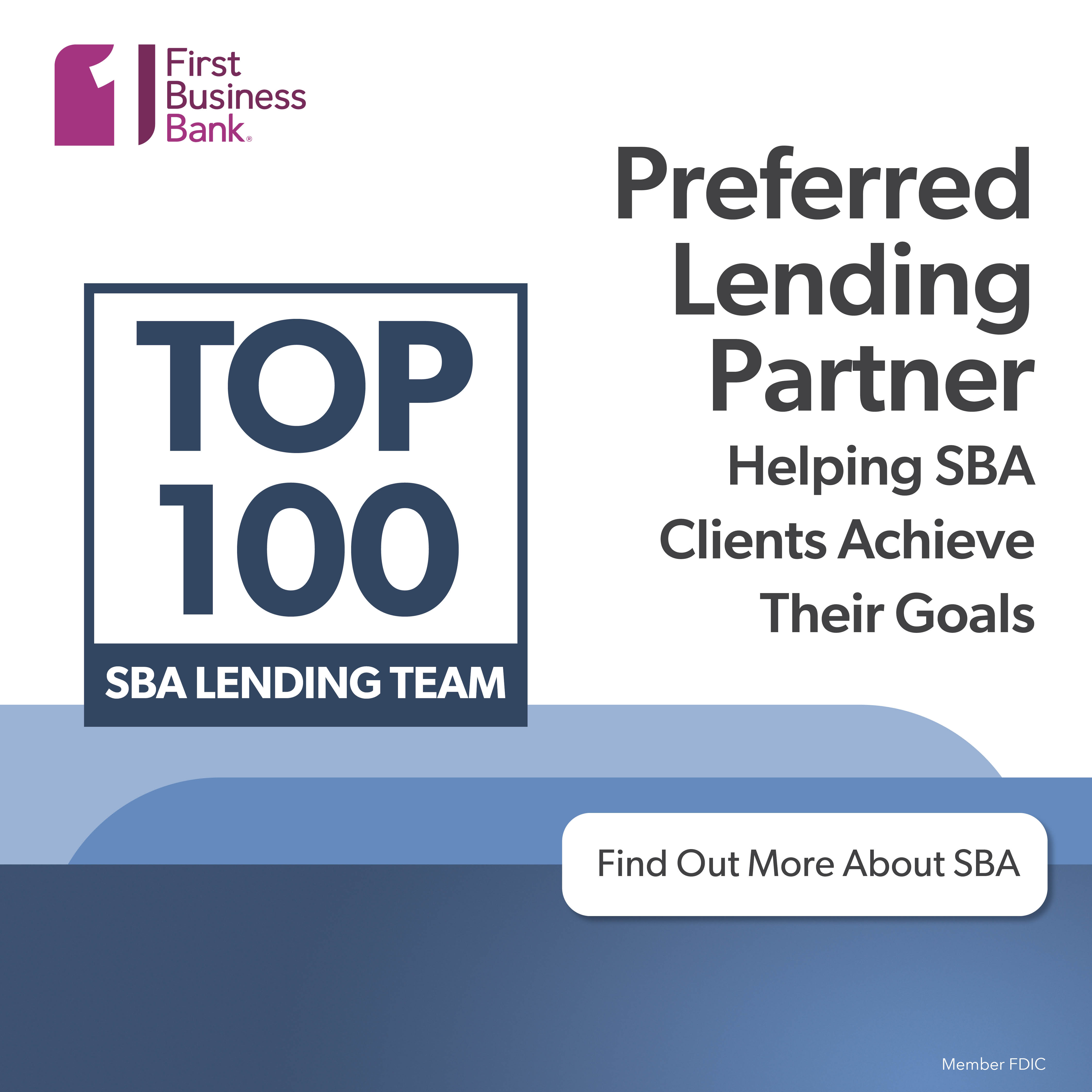 First Business Bank’s Maintains Top 100 SBA Lender Status - First ...