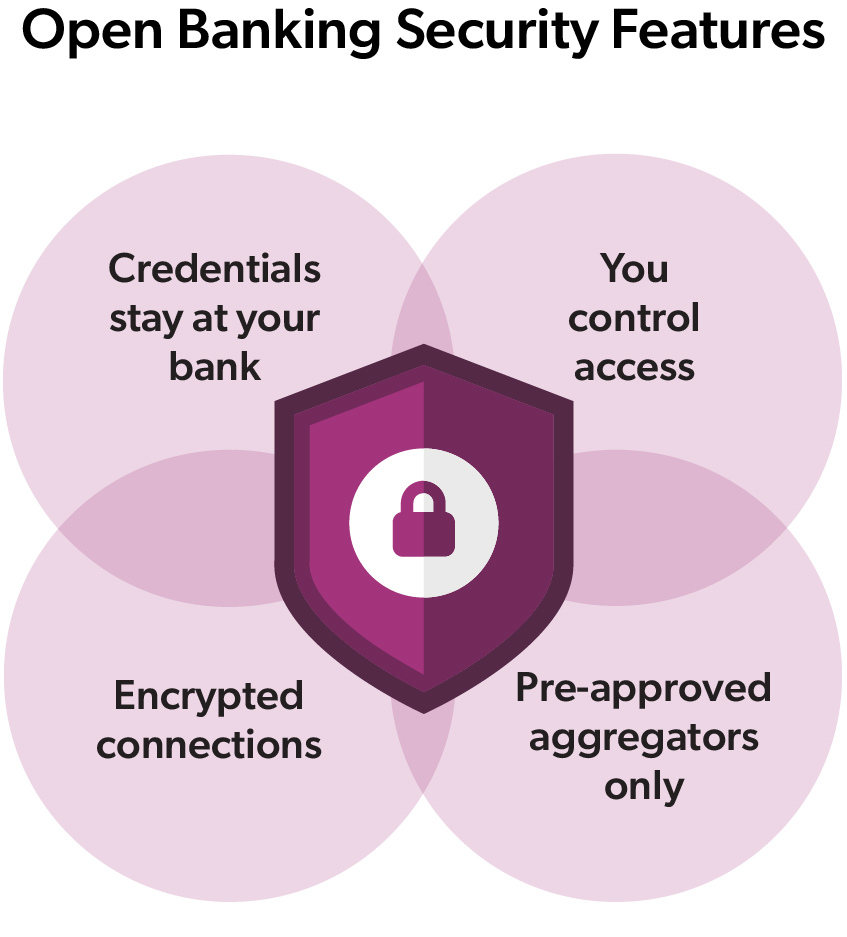 infographic on the Open Banking Security Features